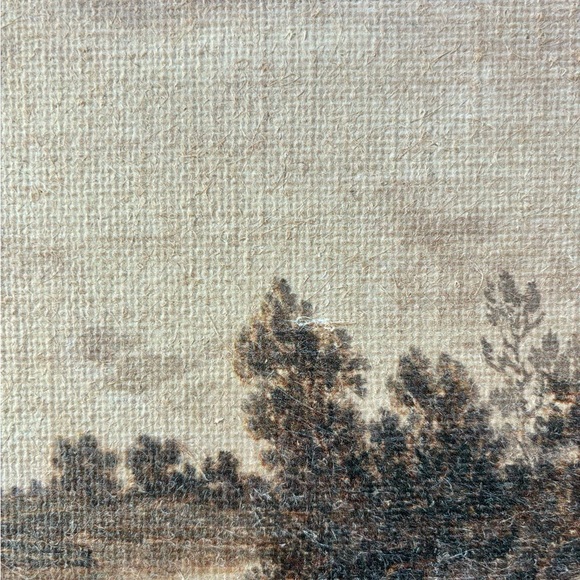 Hearth & Hand with Magnolia Horizontal Landscape Lake Burlap Framed Wall Art - Picture 7 of 16